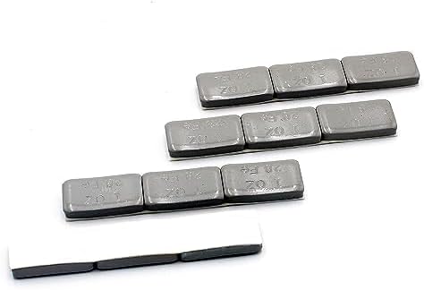 1 oz (90 PCS) - Gray Coated Low Profile Steel Adhesive Wheel Weights โ (White Tape) - a2ztiresupplies