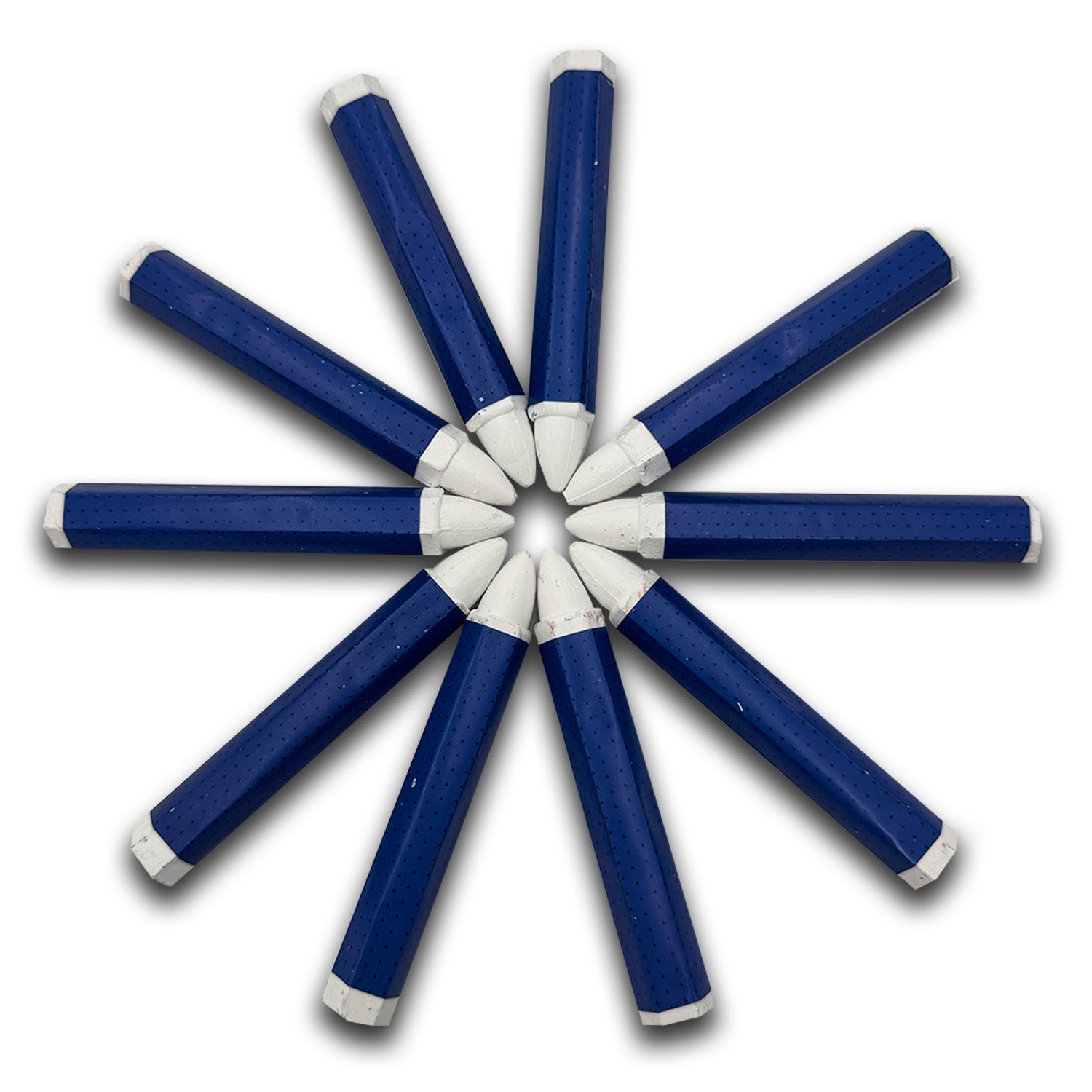 White Rubbermark Crayons Rubber-Safe Tire Marking Chalk - (10 PCS)