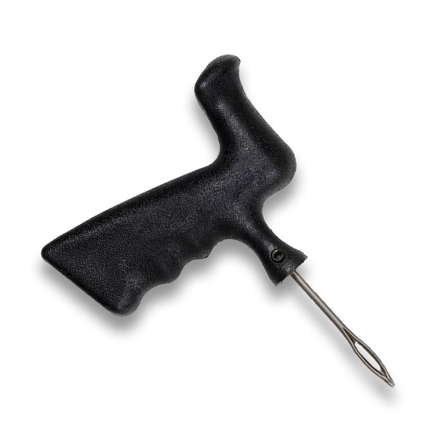 Durable Plastic Pistol-Grip Handle with Split Eye Metal Needle String Insert Installation Tool