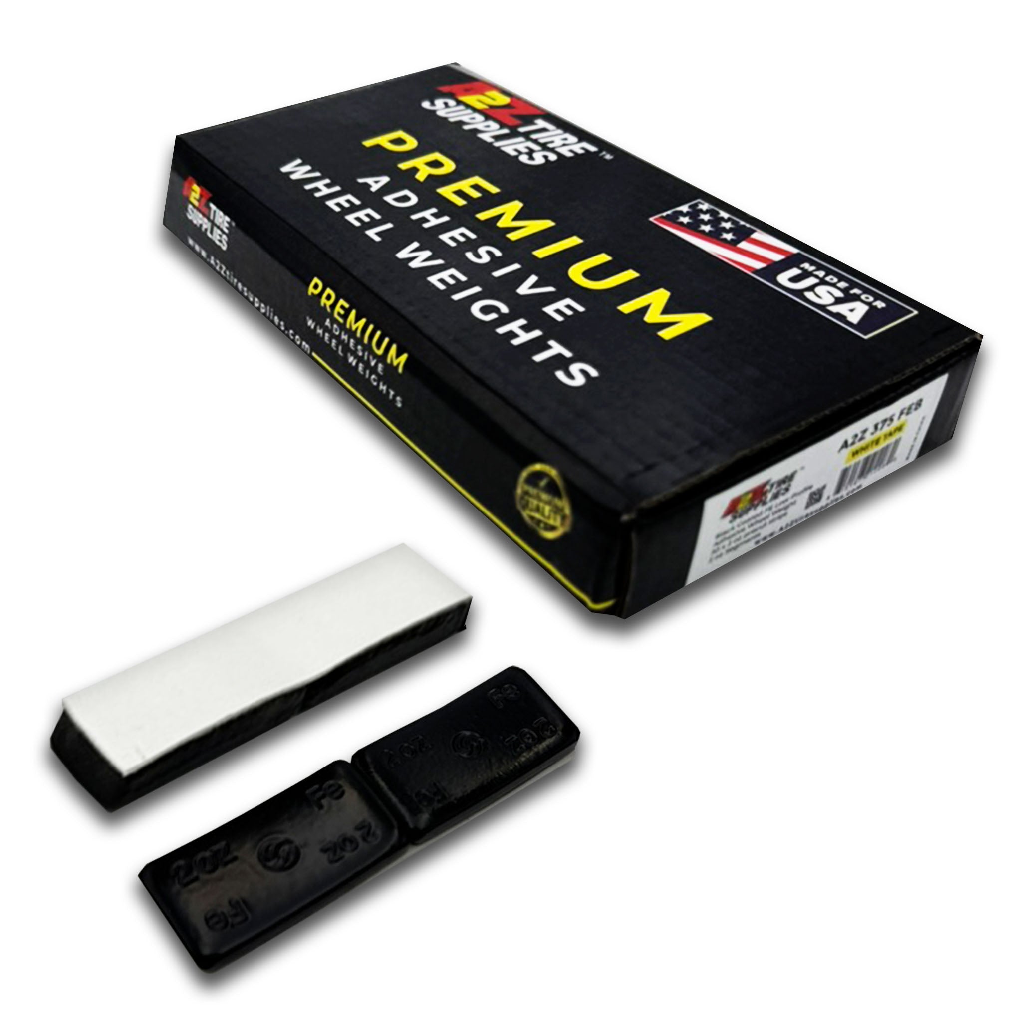 40 Segments 20 Strips, 2 oz Black Finish Adhesive Tape Wheel Balancing Weights White Tape