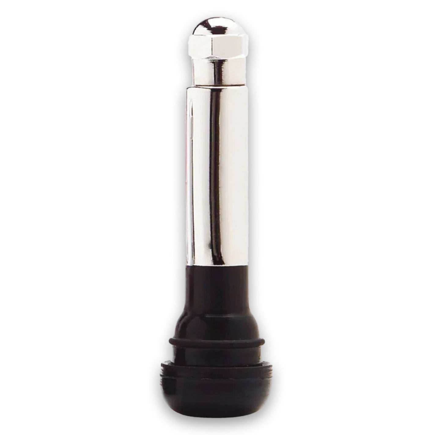 TR418C Chrome Sleeved Snap-in Valves, 2.0" Tall, 0.453" Wheel Valve Hole