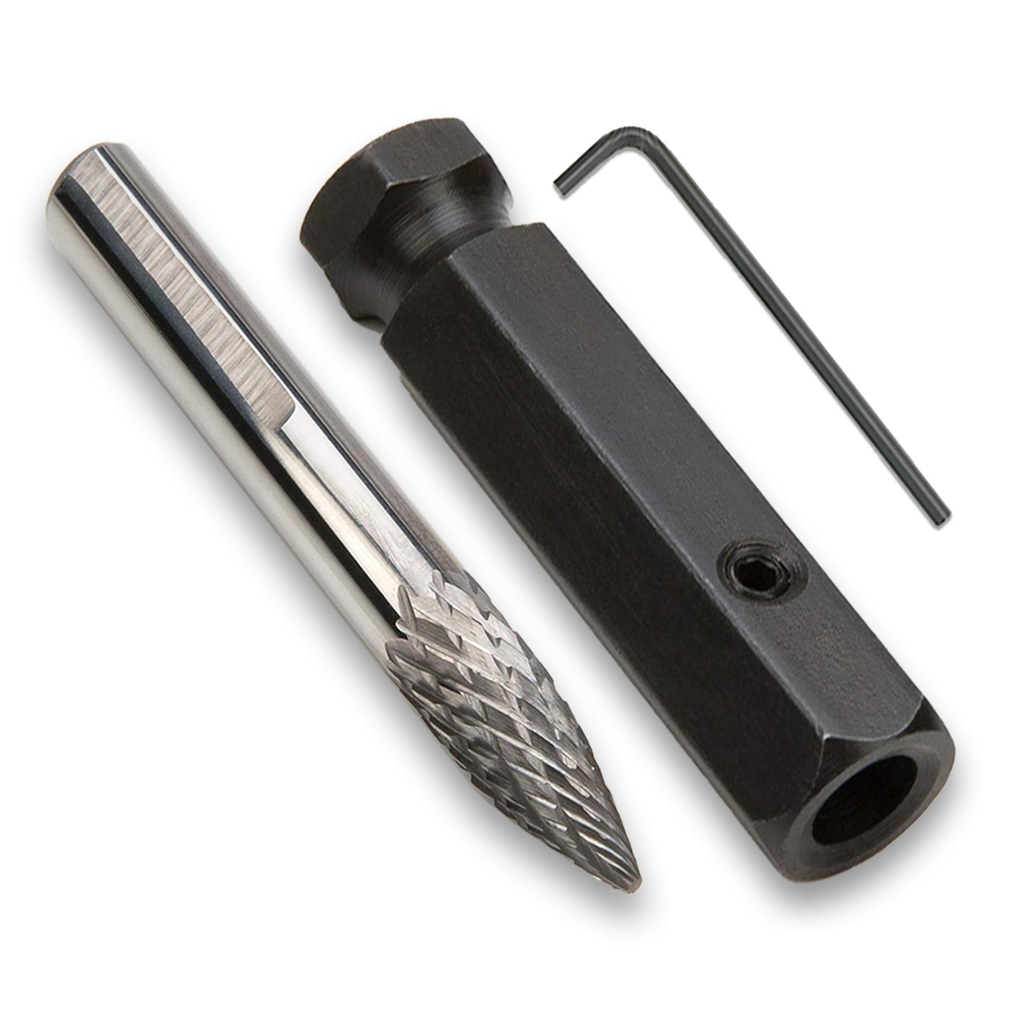 1/4" Premium Carbide Cutter + Quick Change Adapter with L-Key & Screw Included