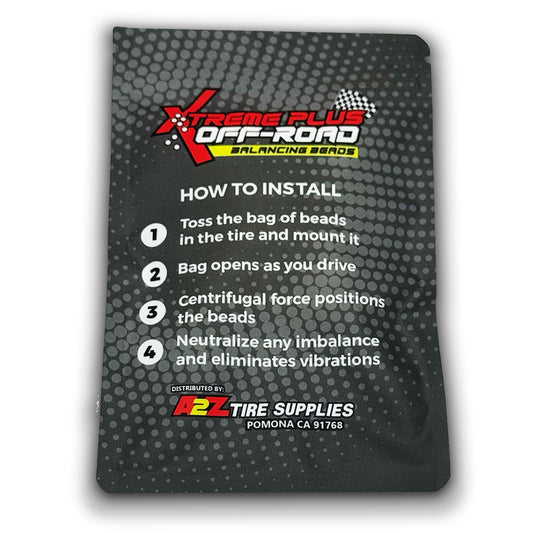 3-oz Xtreme Plus Off-Road Beads TPMS-Safe Self-Balancing Bags - A2Z 100 - a2ztiresupplies
