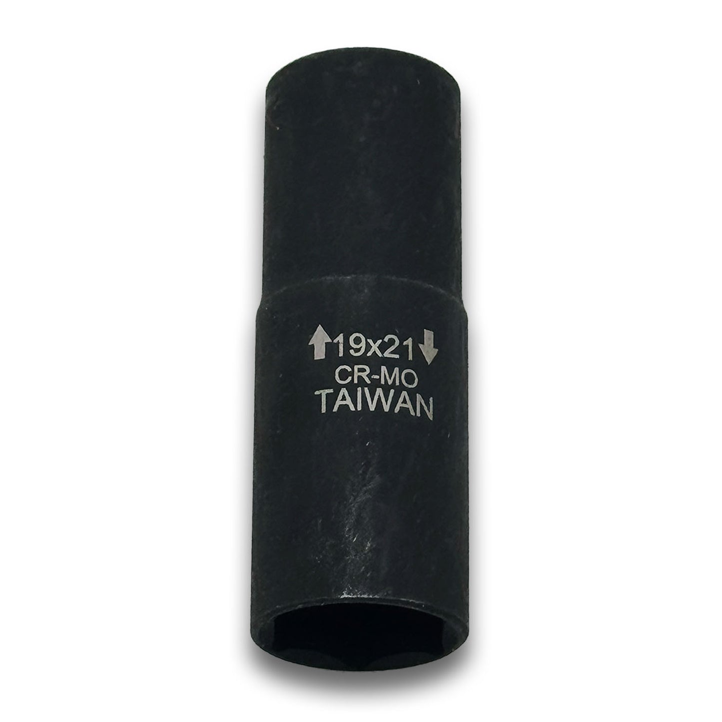 Thin-wall 19mm x 21mm Steel Flip Socket Rated for High-Torque 1/2" Drive - Metric (Made in Taiwan) - a2ztiresupplies