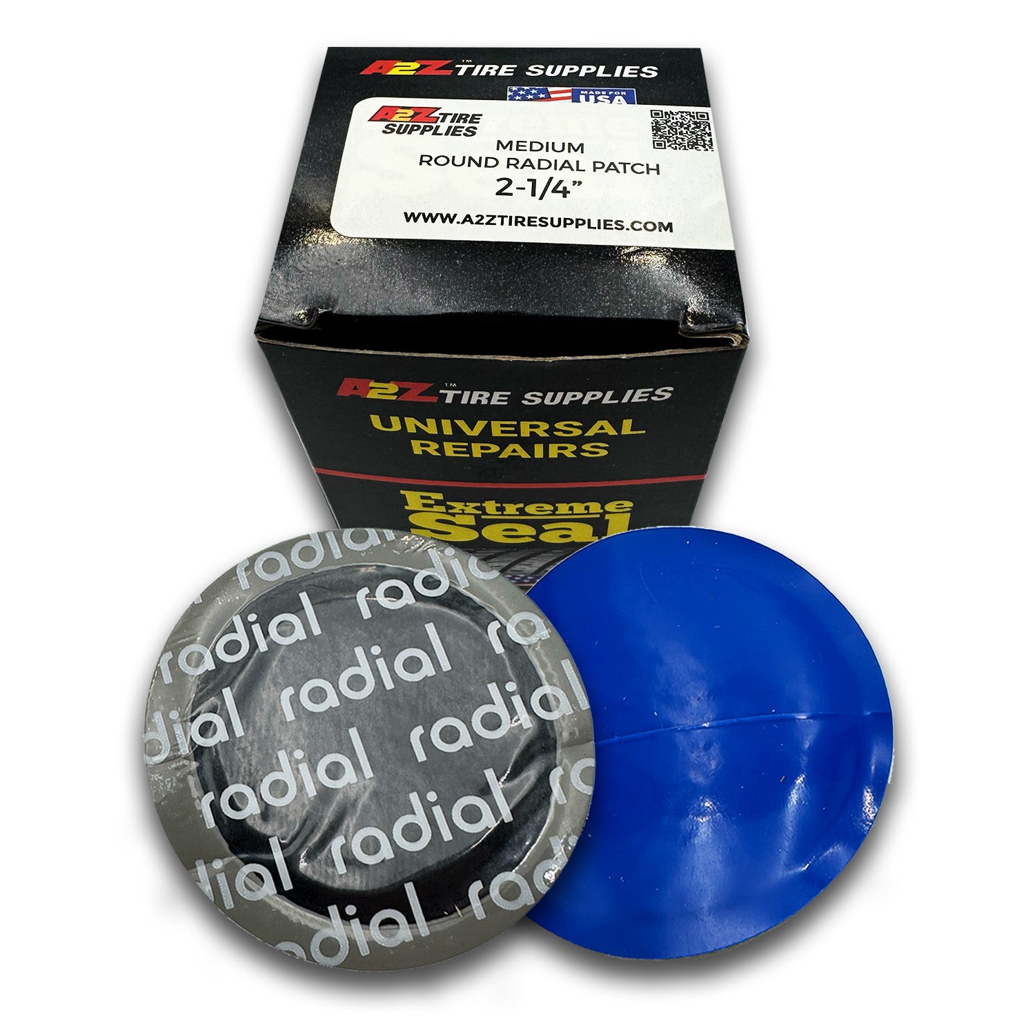 Medium Round Radial Ply  2-1/4" Tubeless Tire Patches - (30 PCS)