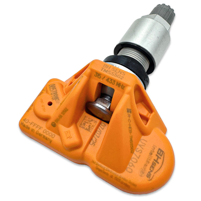 BH Sens UVS7060 TPMS sensor with adjustable metal clamp-in valve