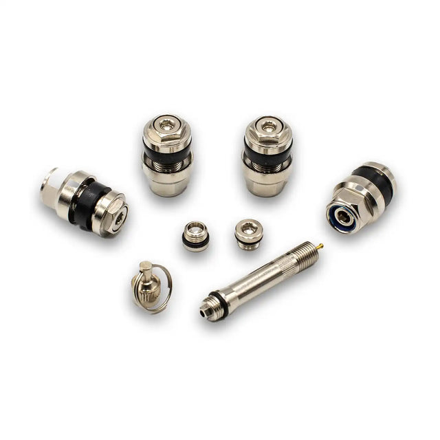 VH515-4 Hidden Flush-Mount Tire Valve Stem Set of 4 with Air Pipe for Custom Wheels - 0.453"