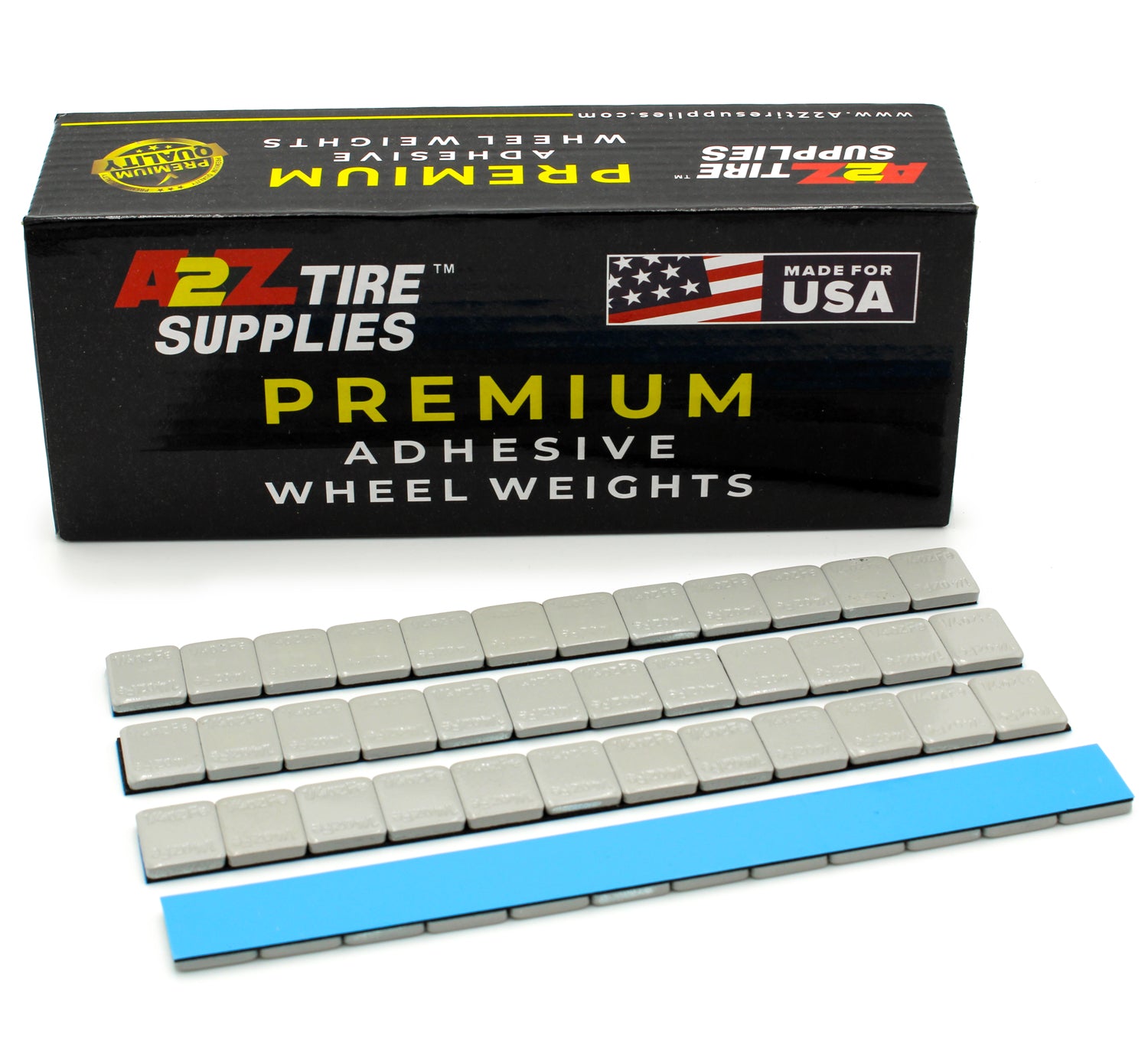1/4 oz (600 PCS) - Low Profile Steel Adhesive Wheel Weights – Gray Coated - (Blue Tape) - a2ztiresupplies