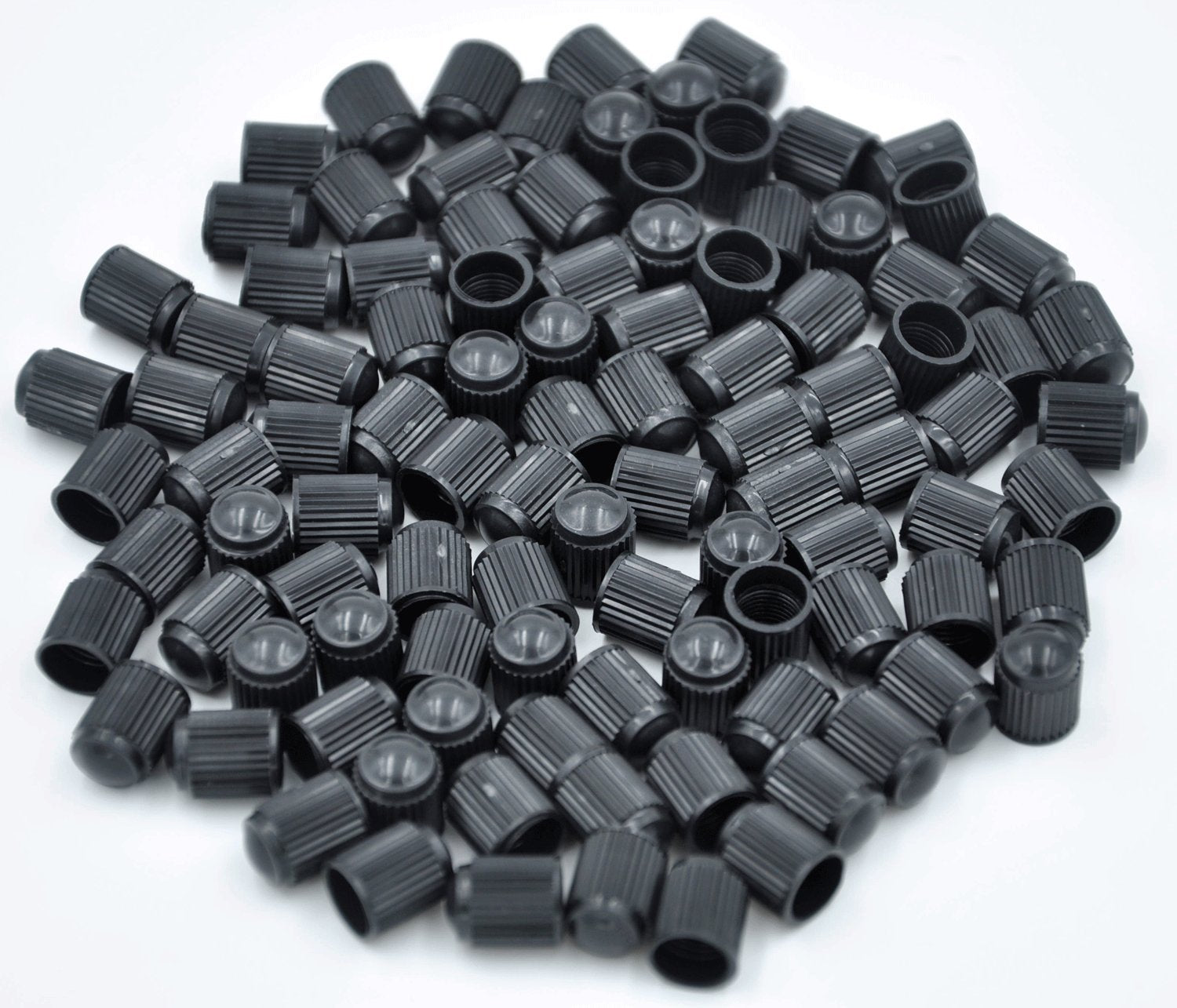 Universal Black Plastic Tire Valve Stem Caps fits Passenger Cars, Trucks, Motorcycles and SUVs - a2ztiresupplies