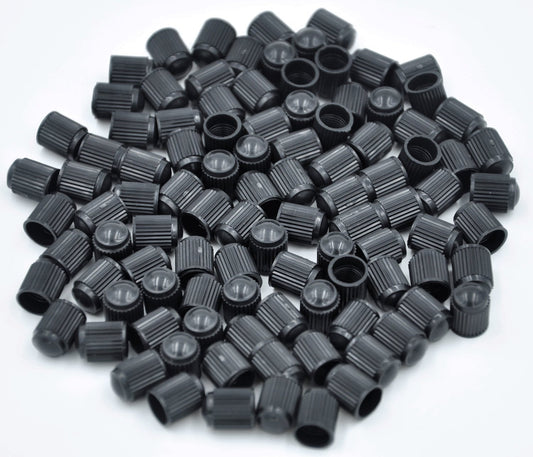 Universal Black Plastic Tire Valve Stem Caps fits Passenger Cars, Trucks, Motorcycles and SUVs - a2ztiresupplies