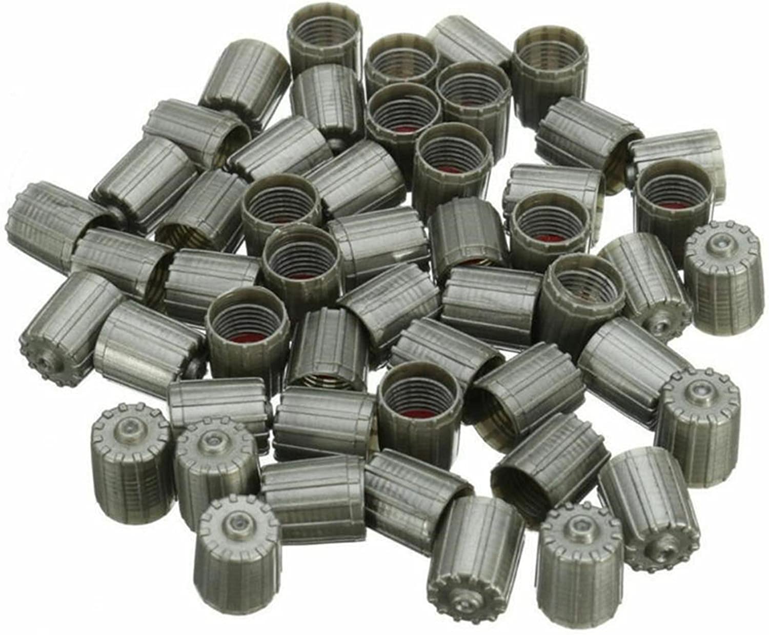 Premium Gray Tire Valve Stem Caps fits Cars, Trucks, Motorcycles & SUVs with O-Ring
