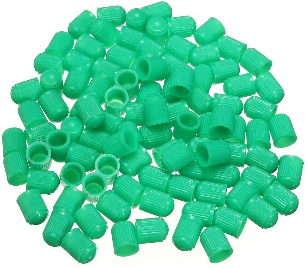 Universal Green Nitrogen Plastic Tire Valve Stem Caps fits Cars, Trucks, Motorcycles and SUVs - a2ztiresupplies