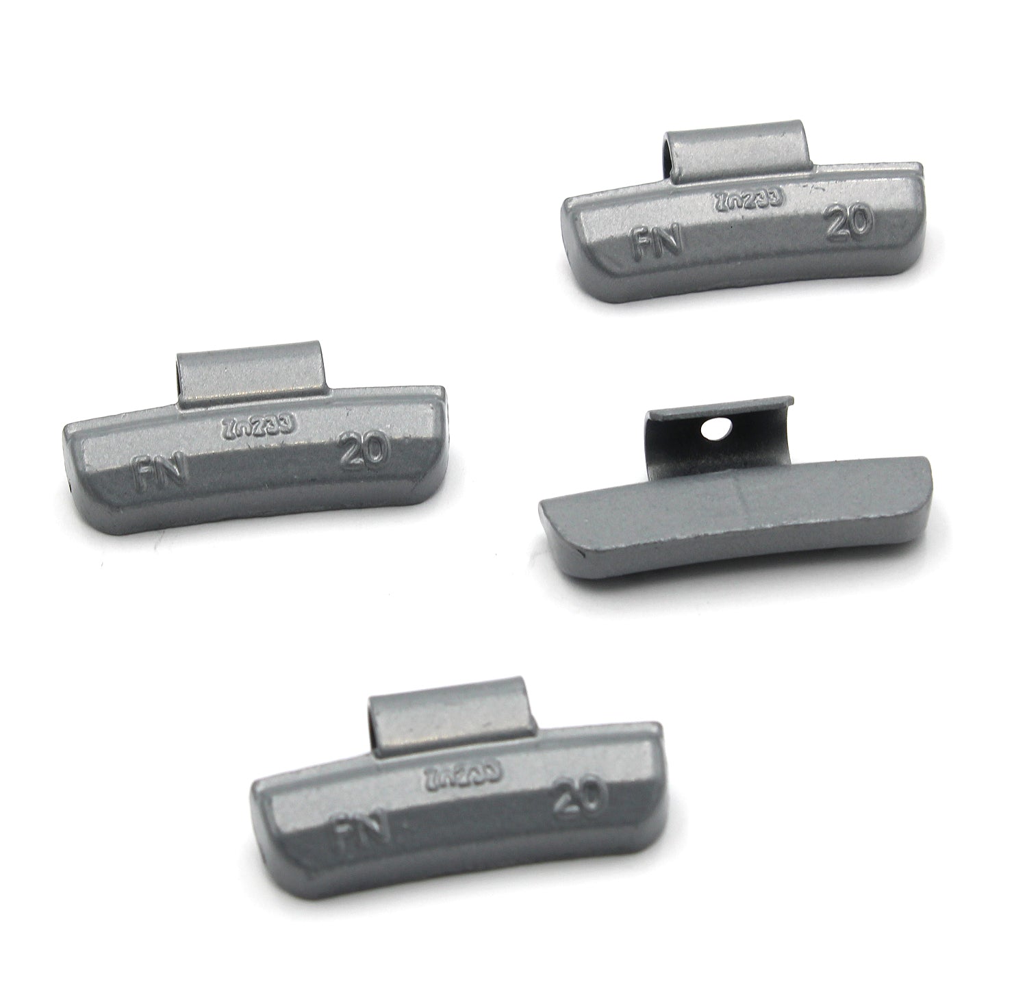 FN Series 20g Rust-Proof Epoxy Coated Zinc Hammer-On Wheel Weights - Box of 100 - a2ztiresupplies