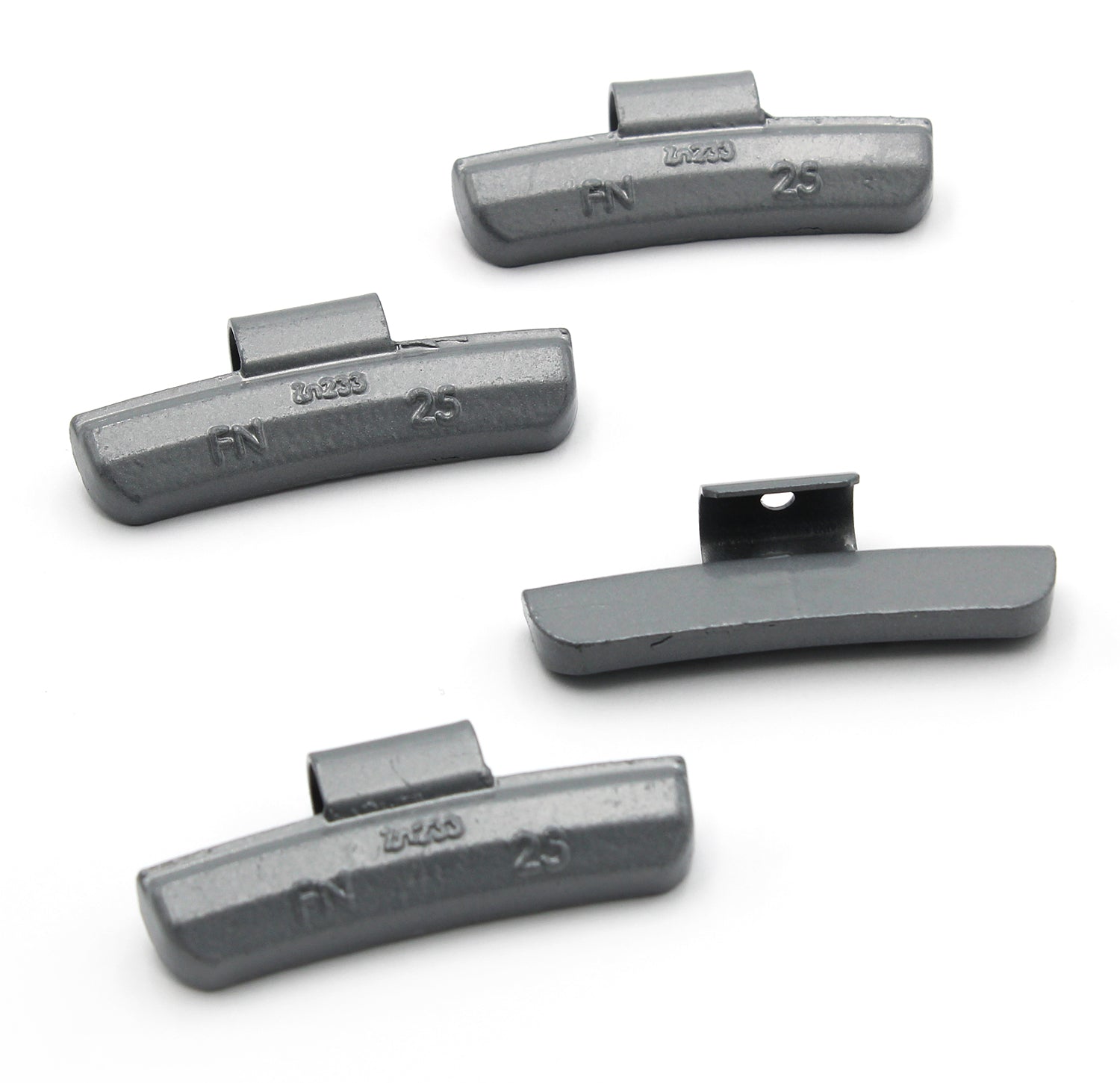 FN Series 25g Rust-Proof Epoxy Coated Zinc Hammer-On Wheel Weights - Box of 100 - a2ztiresupplies