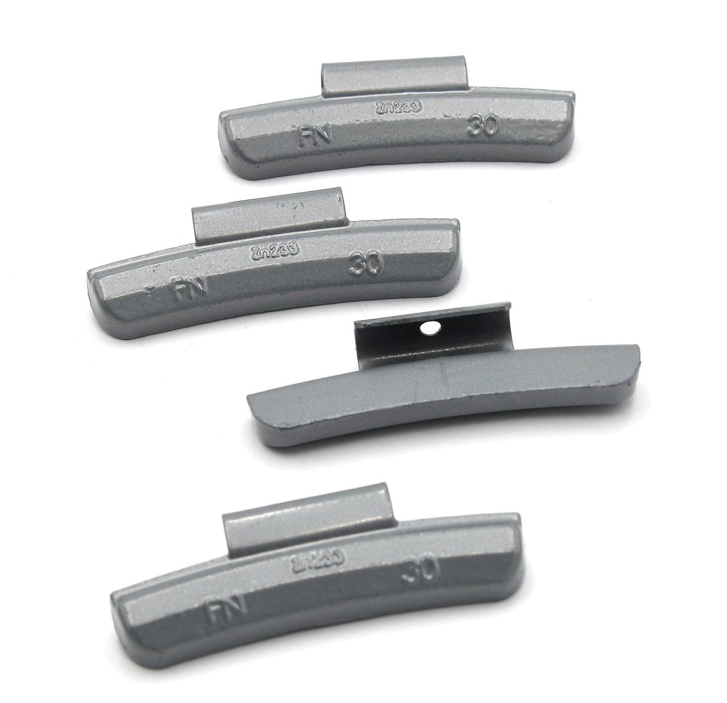 FN Series 30g Rust-Proof Epoxy Coated Zinc Hammer-On Wheel Weights - Box of 100 - a2ztiresupplies