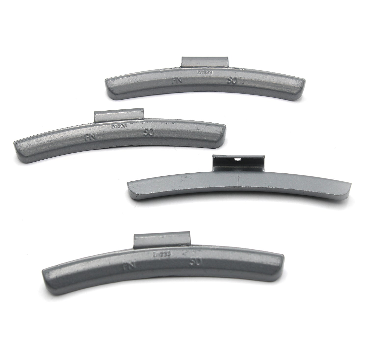 FN Series 50g Rust-Proof Epoxy Coated Zinc Hammer-On Wheel Weights - Box of 50 - a2ztiresupplies