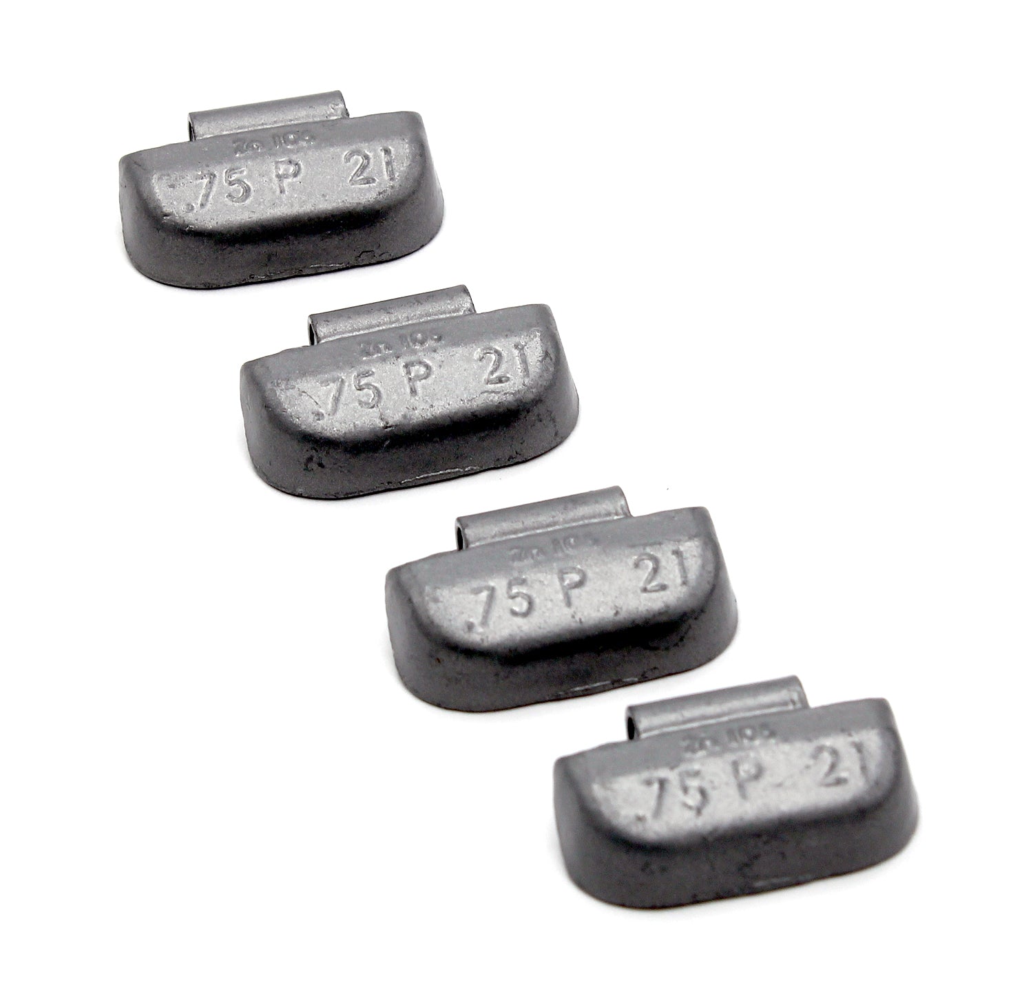 P Series 0.75-oz Rust-Proof Epoxy Coated Zinc Hammer-On Wheel Weights - Box of 100 - a2ztiresupplies