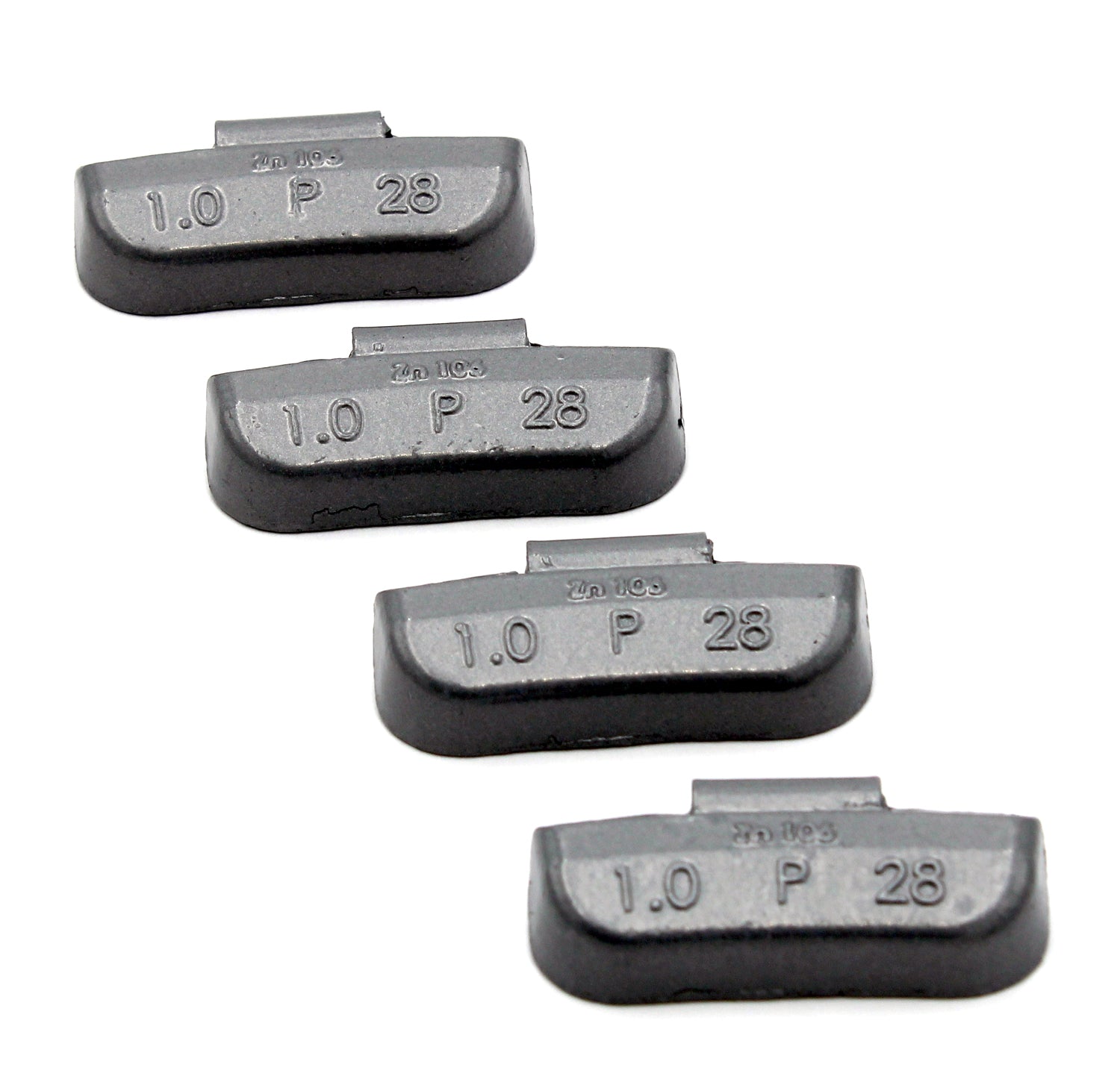 P Series 1.0-oz Rust-Proof Epoxy Coated Zinc Hammer-On Wheel Weights - Box of 100 - a2ztiresupplies