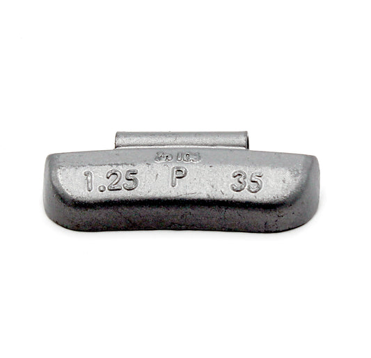 P Series 1.25-oz Rust-Proof Epoxy Coated Zinc Hammer-On Wheel Weights - Box of 50 - a2ztiresupplies