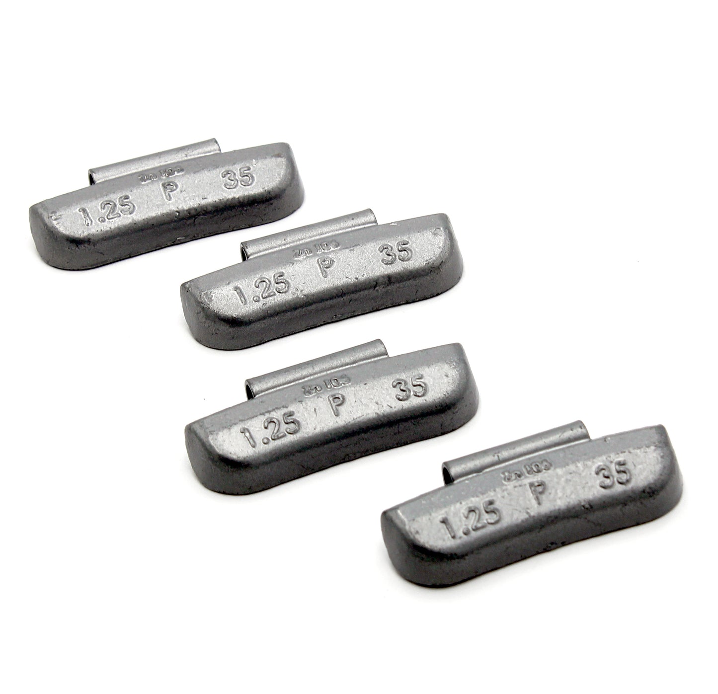 P Series 1.25-oz Rust-Proof Epoxy Coated Zinc Hammer-On Wheel Weights - Box of 50 - a2ztiresupplies