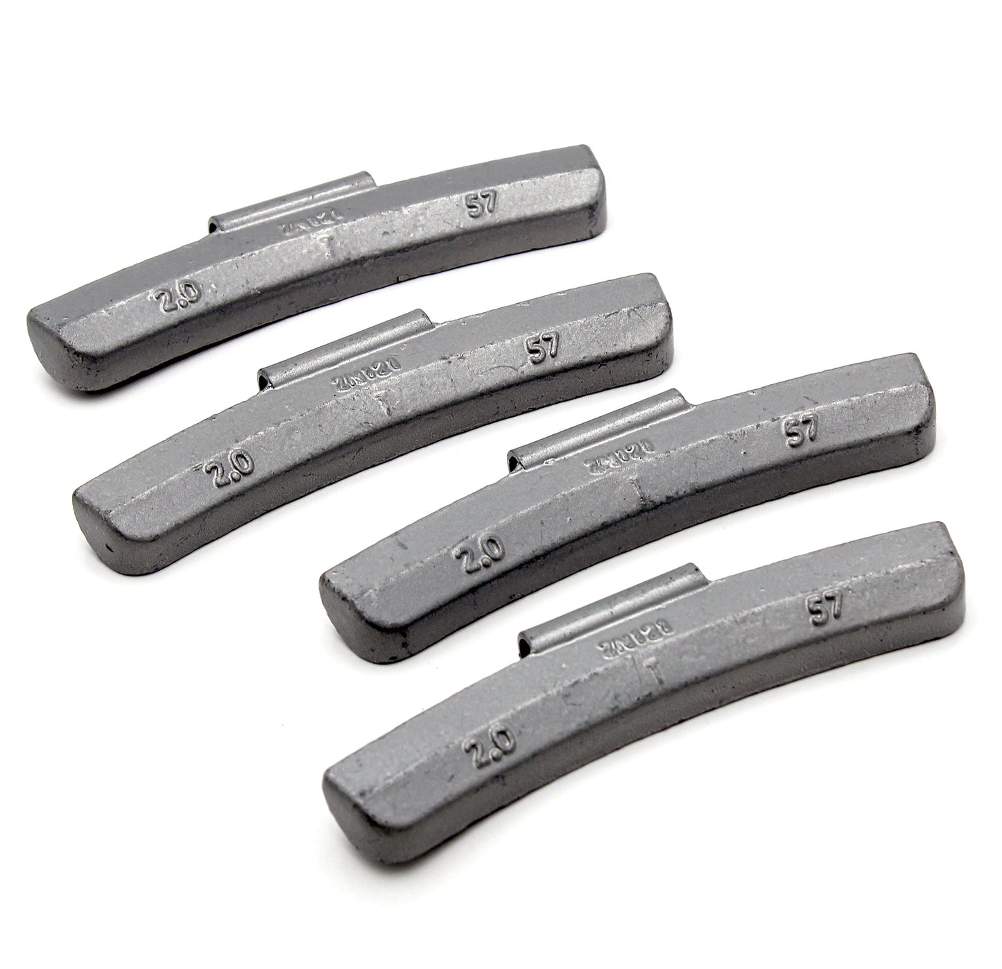 T Series 2.0-oz Rust-Proof Epoxy Coated Zinc Hammer-On Wheel Weights - Box of 25 - a2ztiresupplies