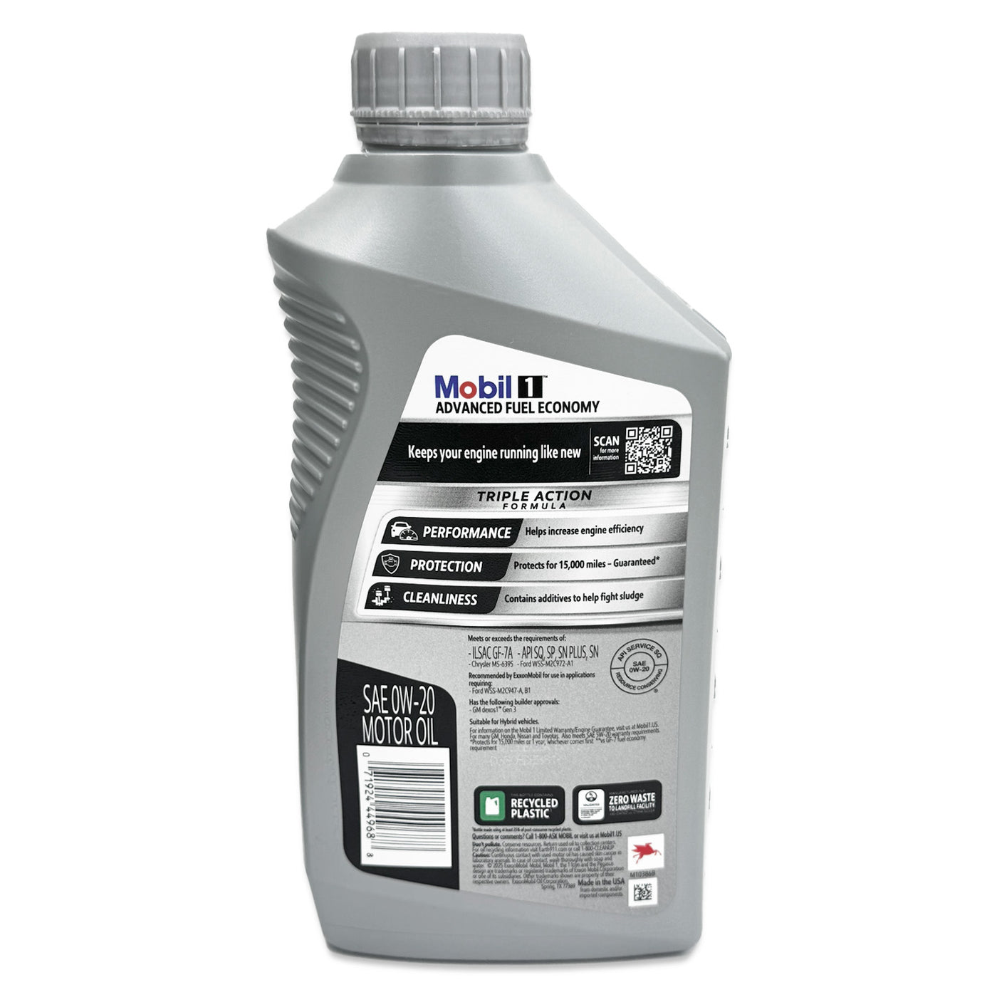 6-Pack Mobil 1 0W-20 Advanced Full Synthetic Motor Oil, 1 QT, additional view 3