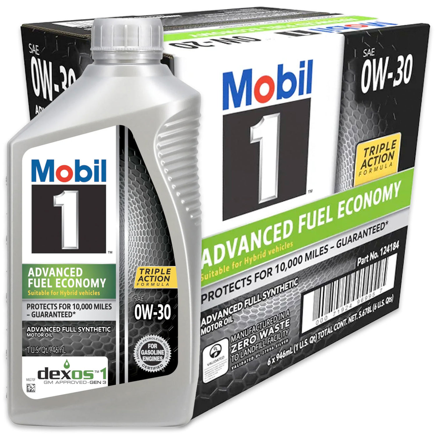 6-Pack Mobil 1 0W-30 Advanced Full Synthetic Motor Oil, 1 QT