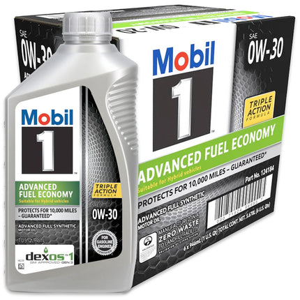 6-Pack Mobil 1 SAE 0W-30 Advanced Full Synthetic Motor Oil, 1 QT - A2Z Tire Supplies