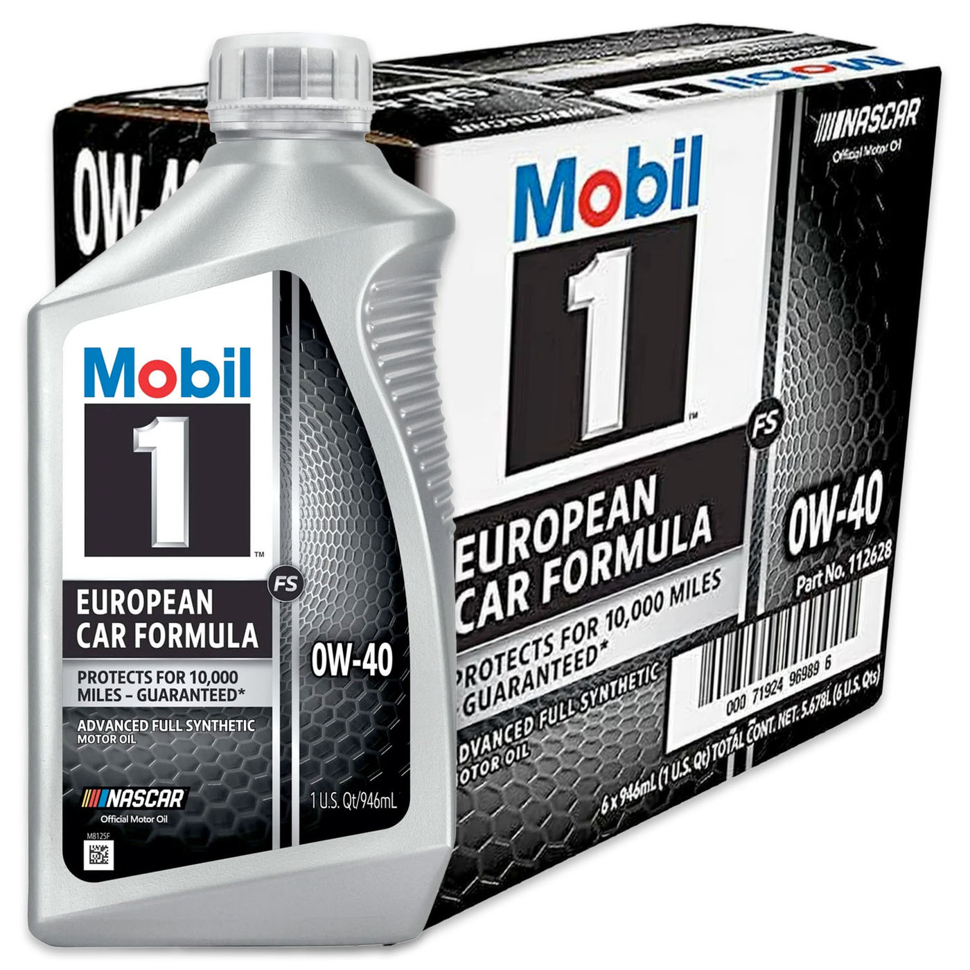 6-Pack Mobil 1 0W-40 European Car Formula Full Synthetic Motor Oil, 1 QT