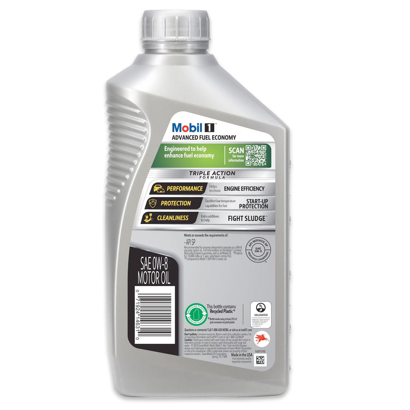 6-Pack Mobil 1 0W-8 Advanced Full Synthetic Motor Oil, 1 QT, additional view 3