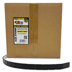1/2 oz Black Coated Steel Adhesive Wheel Weights - White Tape, Roll of 358 Segments, alternate view