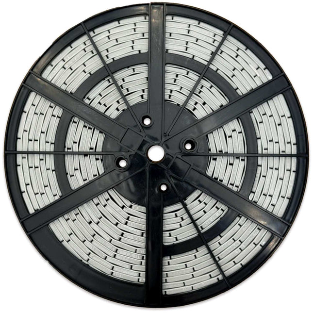 1/2 oz Gray Coated Steel Adhesive Wheel Weights - White Tape, Roll of 358 Segments