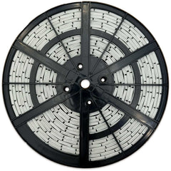 1/2 oz Gray Coated Steel Adhesive Wheel Weights - White Tape, Roll of 358 Segments