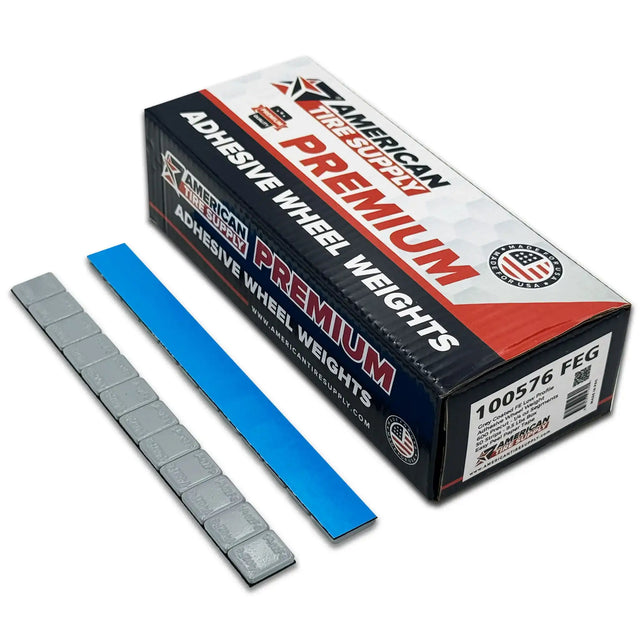 1/4 oz Gray Coated Steel Adhesive Wheel Weights - Blue Tape, 50 Strips / 600 Segments