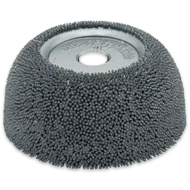 2″ x 3/4″ Flared Carbide Contour Buffing Wheel - 230 SSG, 3/8″ Hole