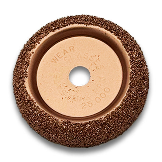 2.5" Diameter Carbide Buffing Wheel 36 Grit with 3/8" Arbor Hole - 14-320