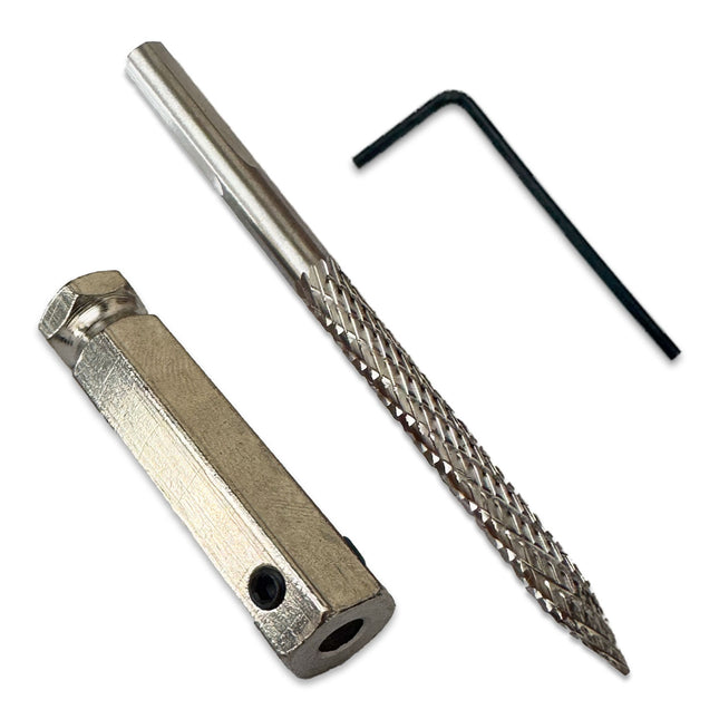 3/16" x 3" Carbide Cutter Bit + Quick Change Adapter Kit, Tire Puncture Repair