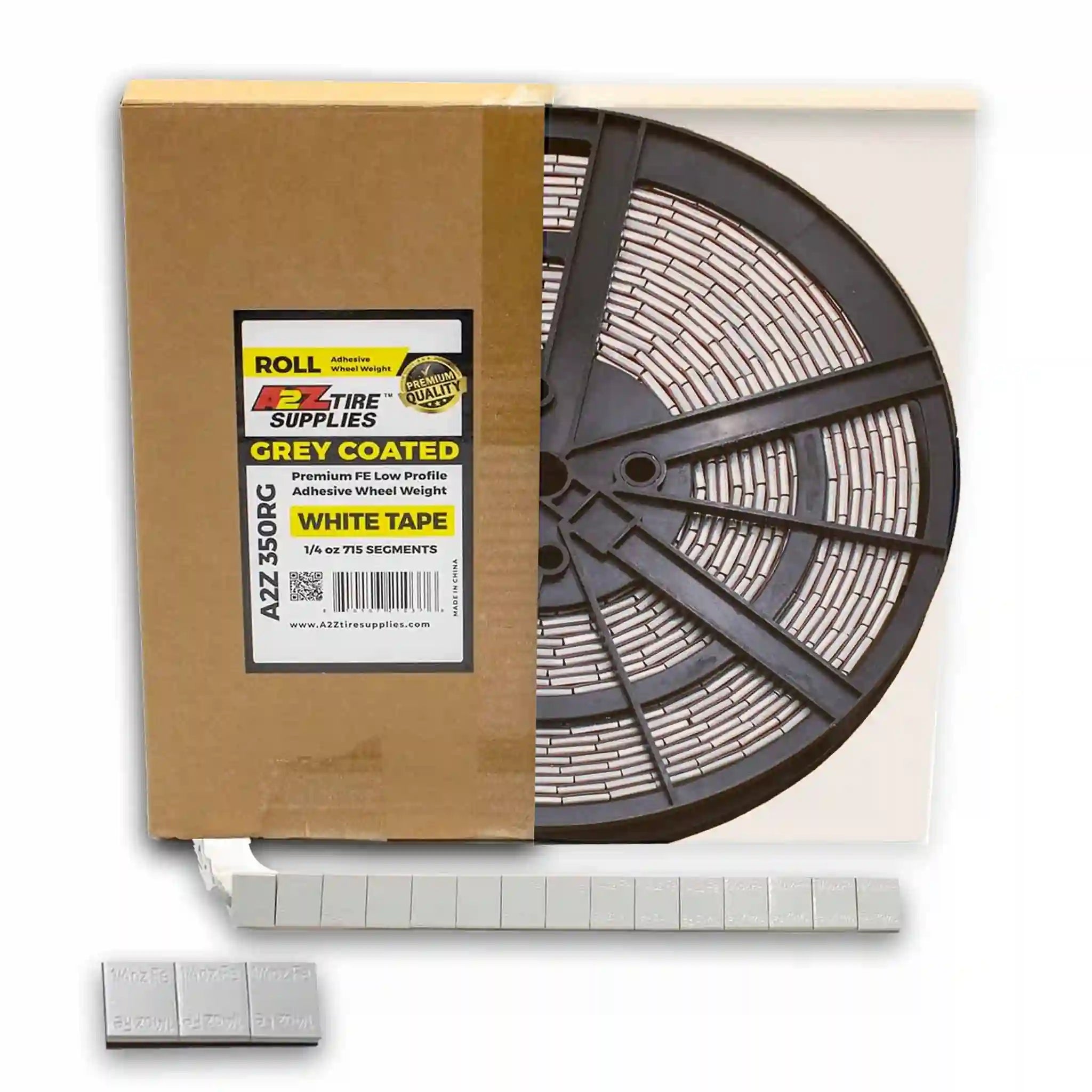 1/4 oz ROLL - Gray Coated Steel Adhesive Wheel Weights（715 PCS) - 1/4 Oz Stick on Weights for Cars, Trucks & SUVs, Low Profile (White Tape)