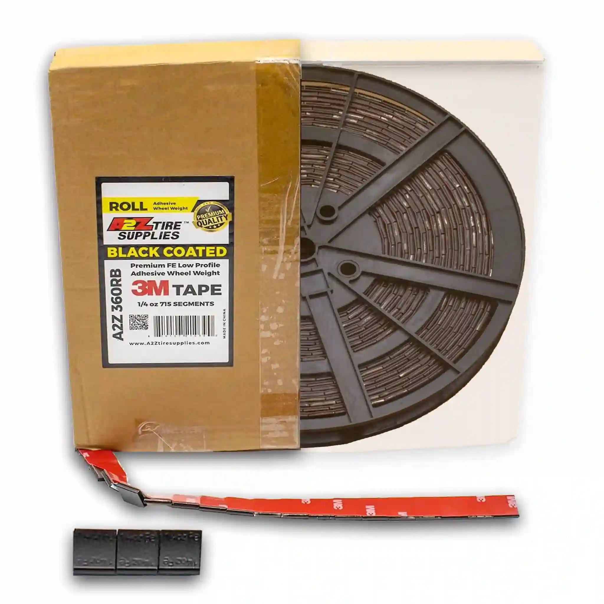 1/4 oz ROLL - Black Coated Steel Adhesive Wheel Weights（715 PCS) - 1/4 Oz Stick on Weights for Cars, Trucks & SUVs, Low Profile (3M Tape)
