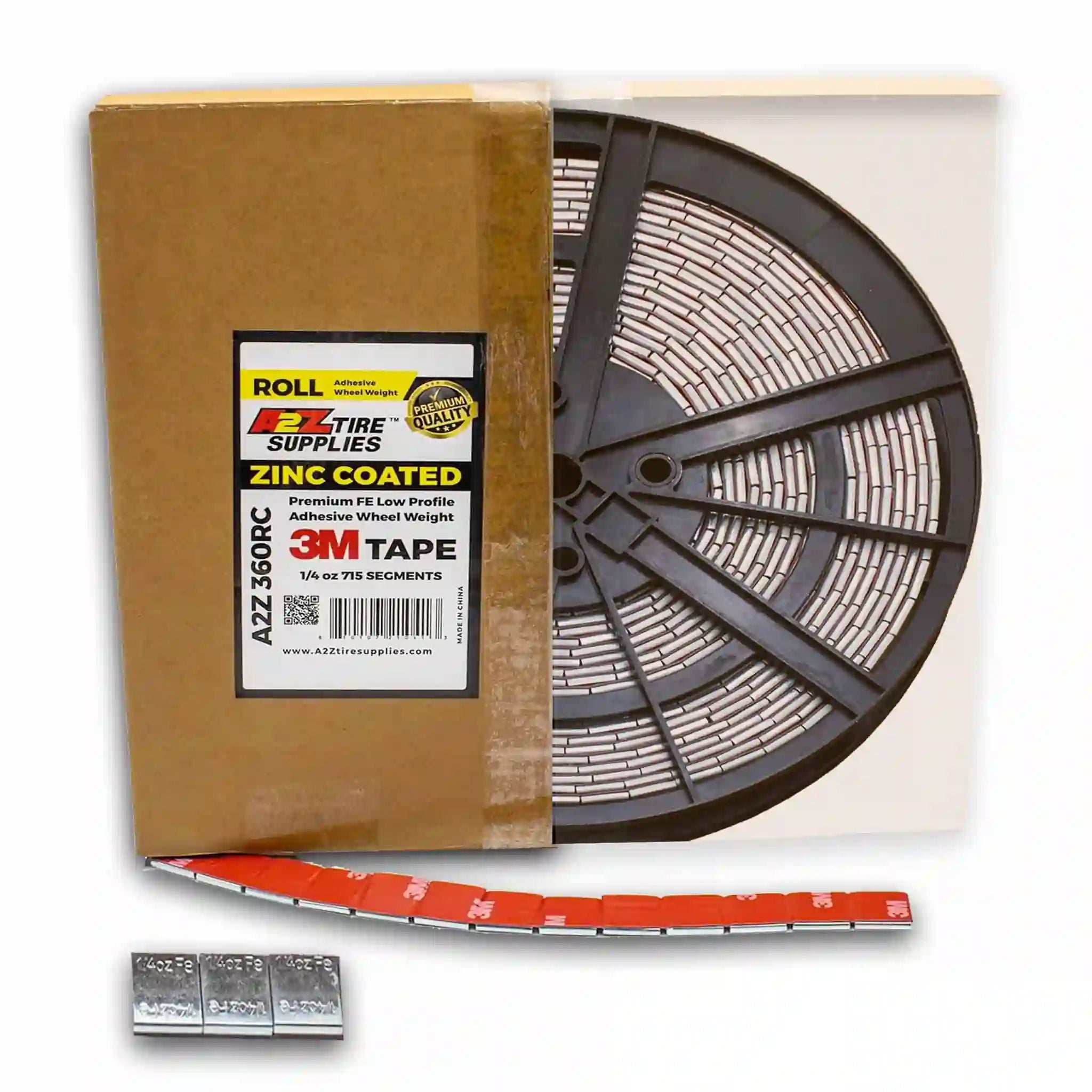 1/4 oz ROLL - Zinc Plated Steel Adhesive Wheel Weights（715 PCS) - 1/4 Oz Stick on Weights for Cars, Trucks & SUVs, Low Profile (3M Tape)