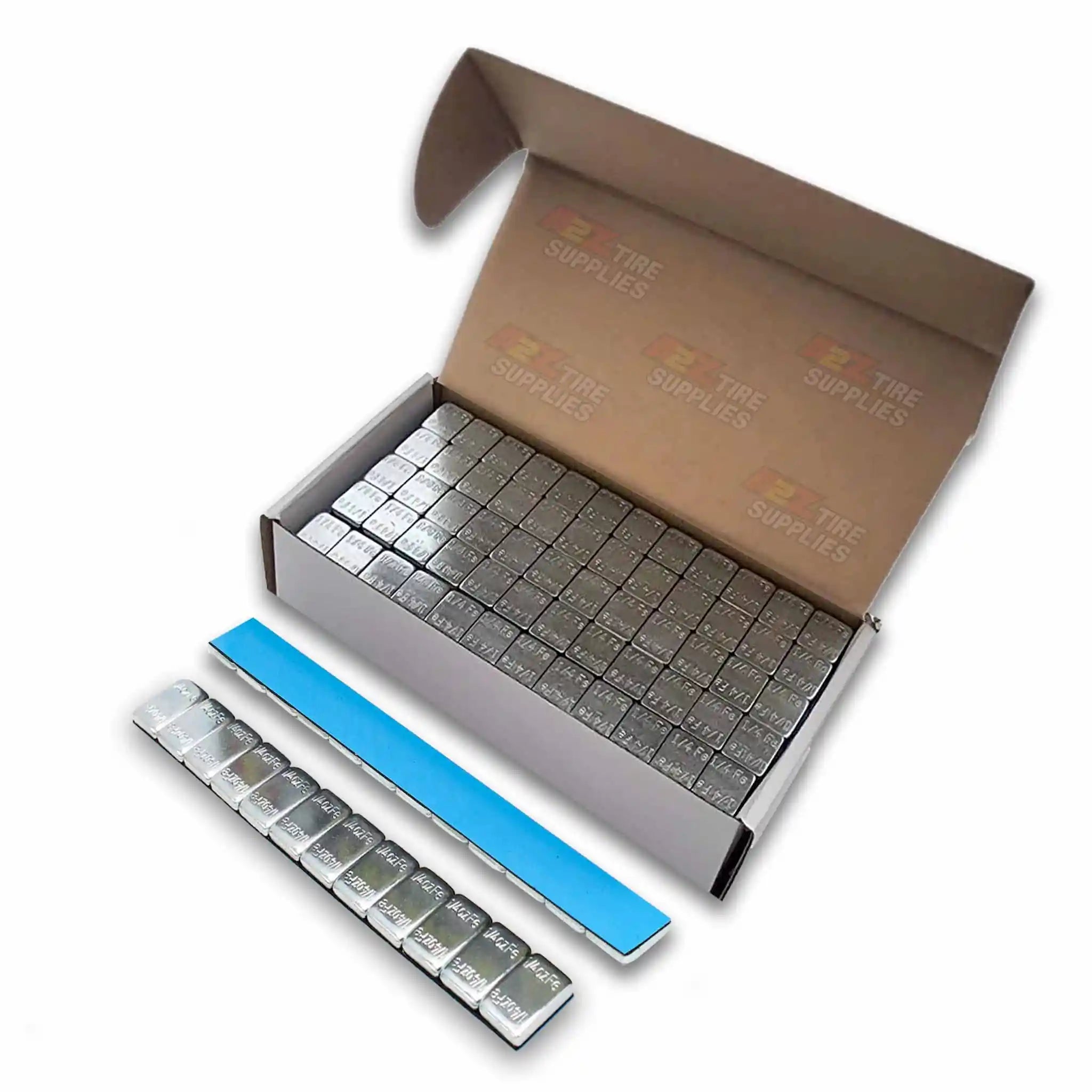 1/4 oz (960 PCS) Zinc Plated  - Low Profile Steel Adhesive Wheel Weights - (Blue Tape)