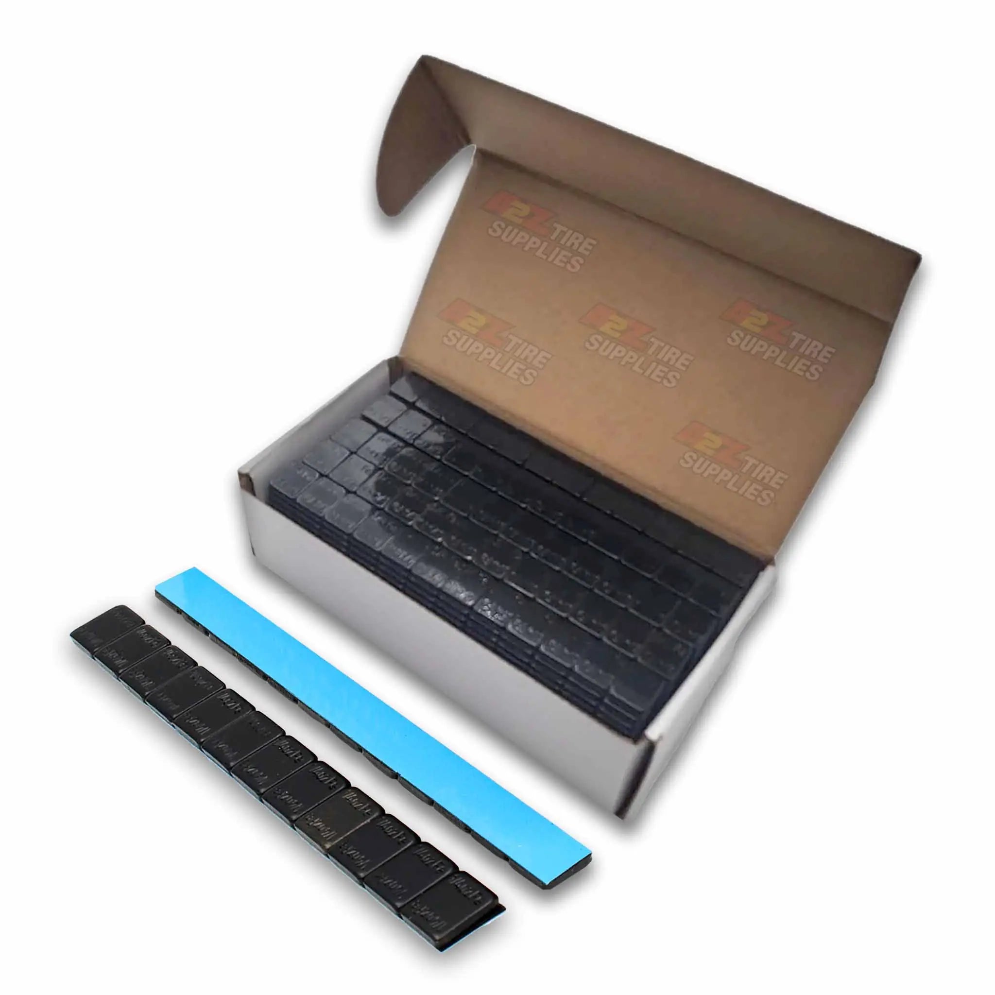 1/4 oz (960 PCS) Black Coated  - Low Profile Steel Adhesive Wheel Weights - (Blue Tape)