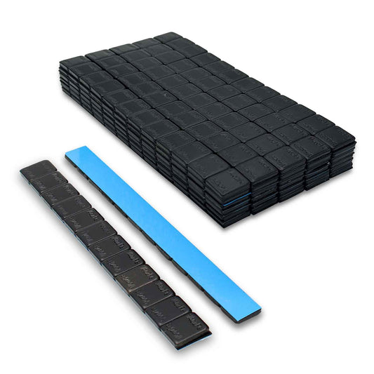 1/4 oz (360 PCS) -  Low Profile Steel Adhesive Wheel Weights – Black Coated - (Blue Tape)