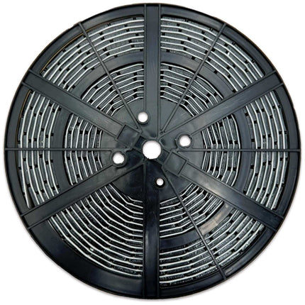 A2Z-370-RB - 1/2 oz Black Steel Adhesive Wheel Weight Roll of 358 - White Tape - A2Z Tire Supplies