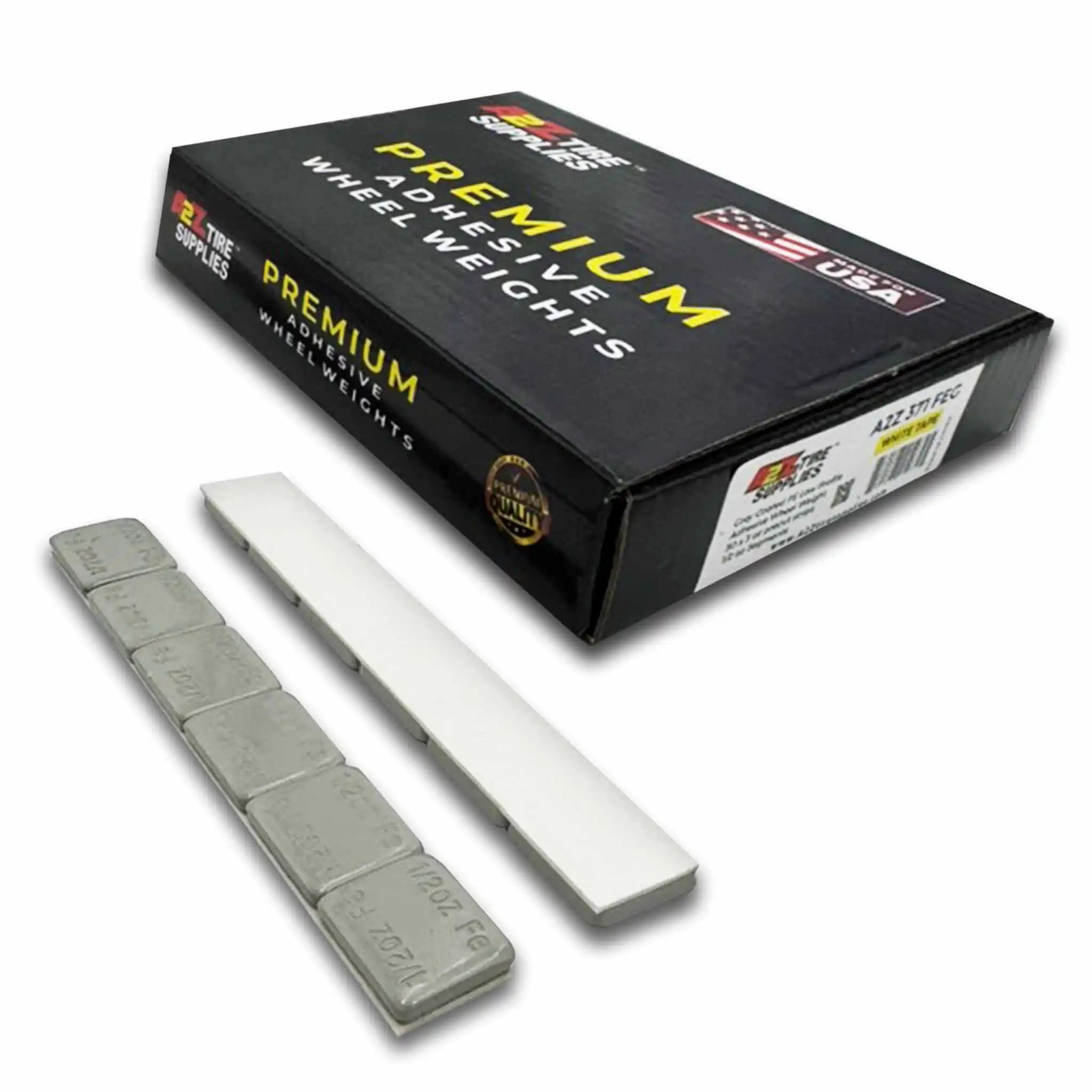 1/2 oz (180 PCS) - Gray Coated Low Profile Steel Adhesive Wheel Weights  – (White Tape)