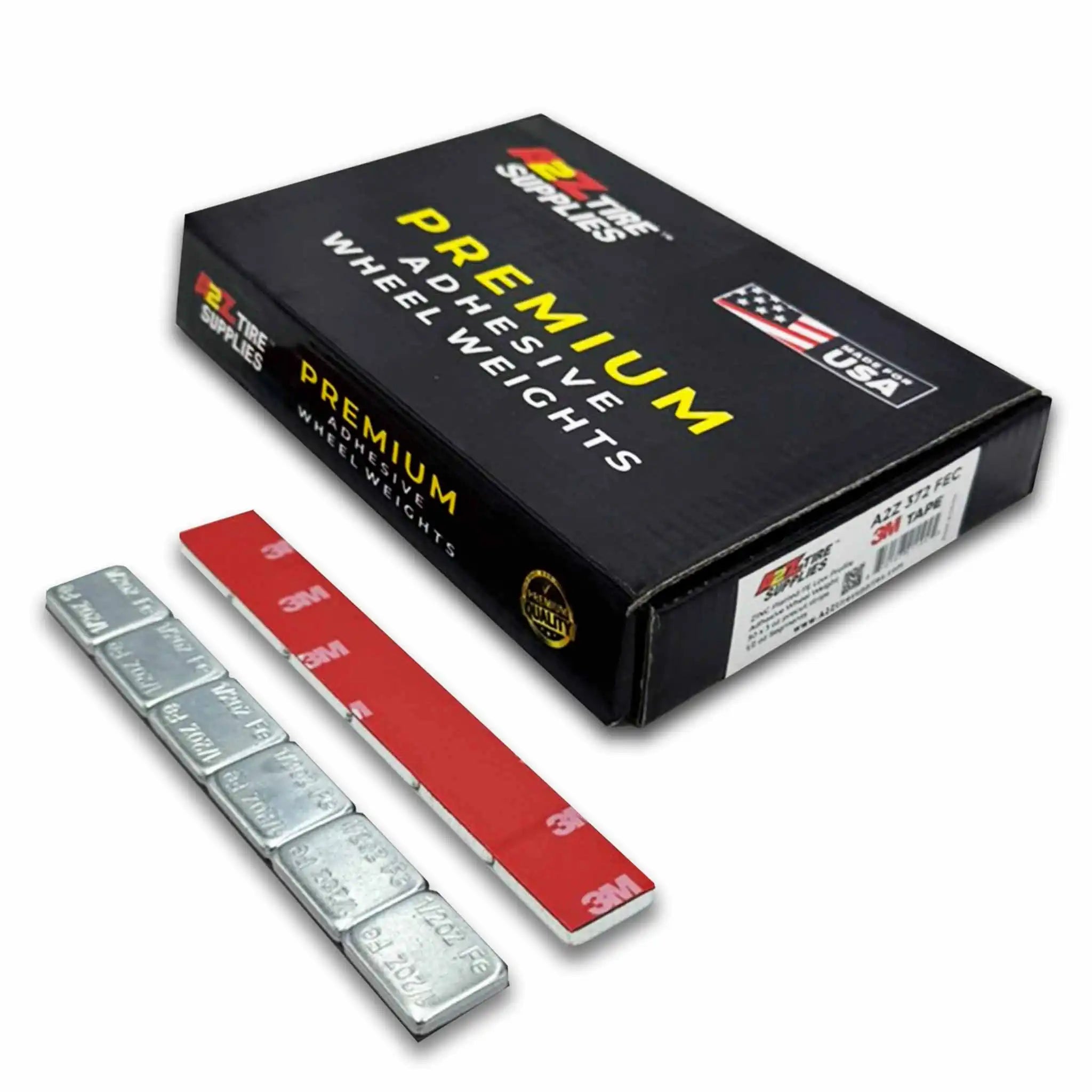 1/2 oz (180 PCS) - Zinc Plated Low Profile Steel Adhesive Wheel Weights  – (3M™ Tape)