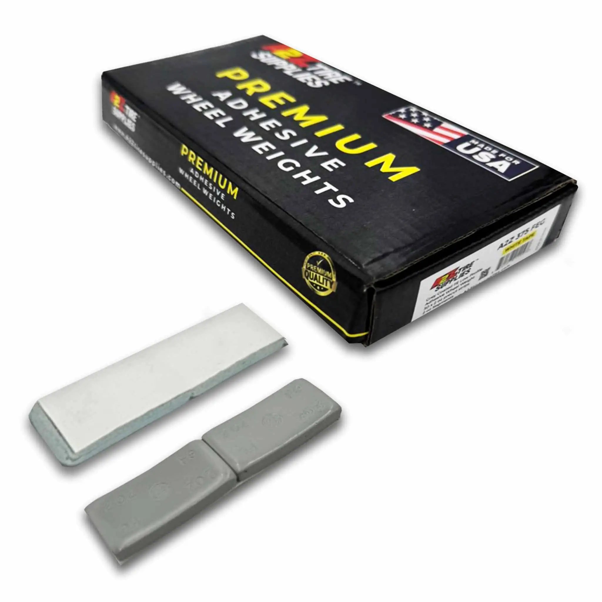 2 oz (40 PCS) - Gray Coated Low Profile Steel Adhesive Wheel Weights  – (White Tape)