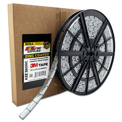1/2 oz Zinc Plated Steel Adhesive Wheel Weights - 3M Tape, Roll of 358 Segments