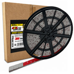 1/2 oz Gray Coated Steel Adhesive Wheel Weights - 3M Tape, Roll of 358 Segments