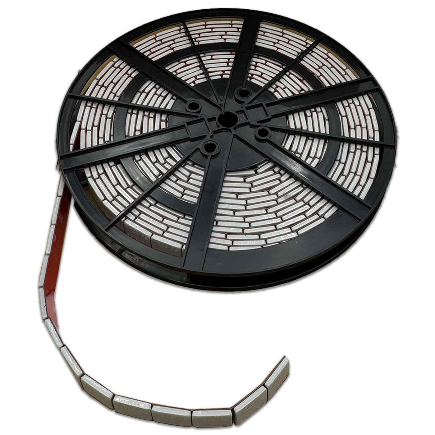 1/2 oz Gray Coated Steel Adhesive Wheel Weights - 3M Tape, Roll of 358 Segments